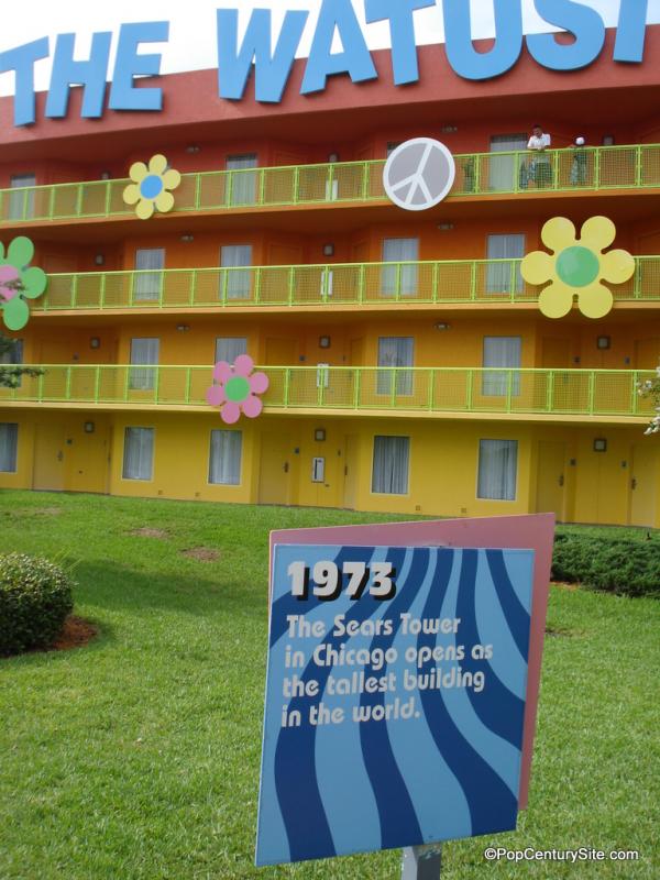60s Building Decor and 70s Sign
